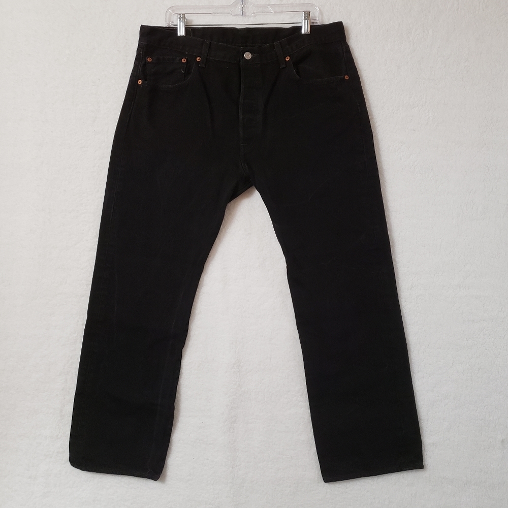 🚫SOLD🚫 Levis 501xx button fly black jeans mens size 38x30